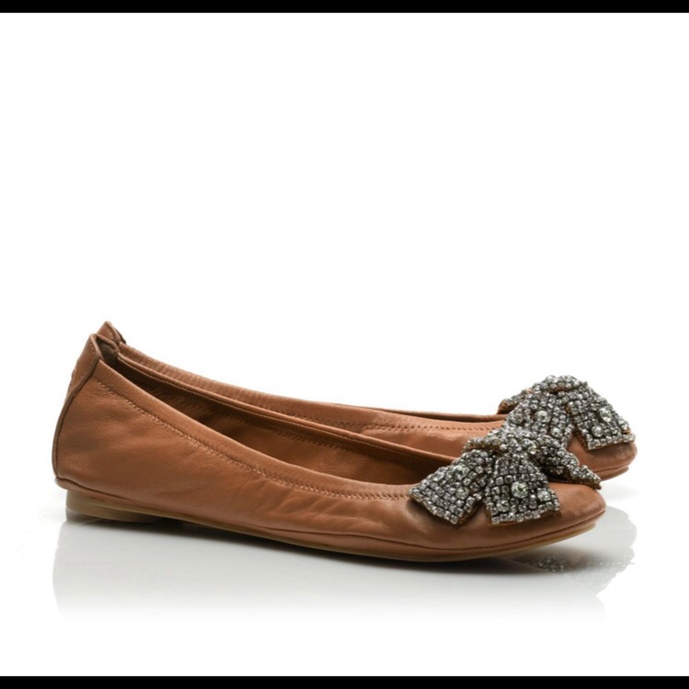 Tory Burch Eddie Suede Bow Flats